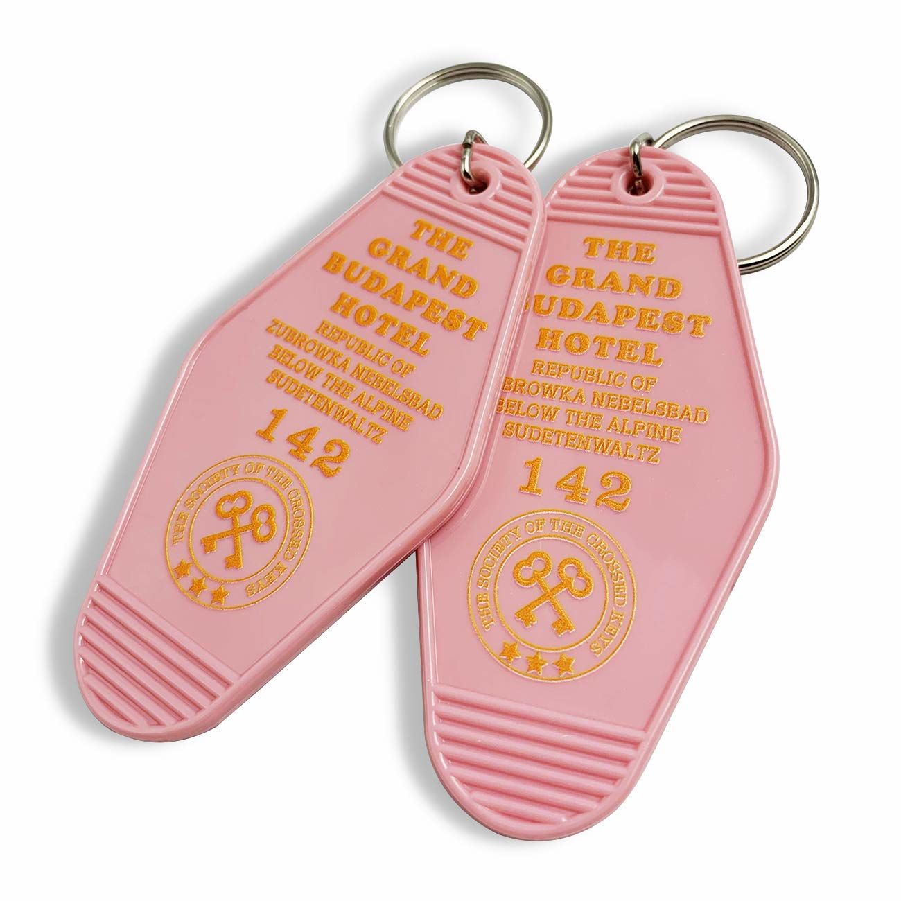 Vintage Motel Keychain, Blank Hotel Keychains Retro Key Tag, Light Pink  10pcs 
