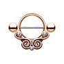 Rose Gold Swirl Stainless Steel Nipple Bars