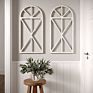 Wood Window Frame Wall Decor, Decorative Wooden Cathedral Arch, Farmhouse Wall Art