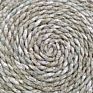 Woven Rug Upholstered round Seagrass Stool Pine Wood Stool