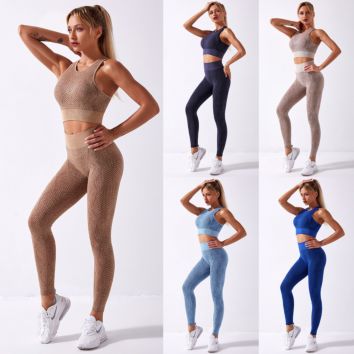 Wholesale Active Apparel Removable Padded Sports Bra Butt Lift Yoga Leggings  Gym Fitness Set - China Yoga Bra Sports Clothes and Gym Leggings Sets price
